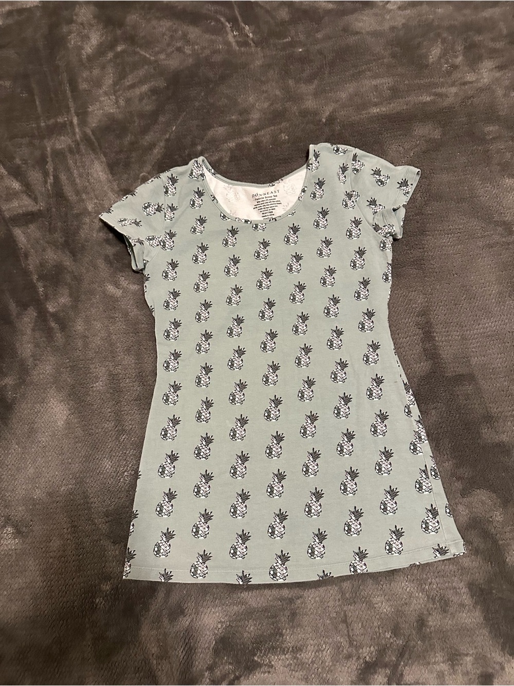 Down East Green Pineapple T-Shirt Sz Small